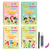 A set of colorful magic groove practice copybooks for preschool and ages 3 plus children.