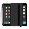 A black tablet with a premium TPU protective case showing various app icons on the screen.