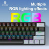 A portable mechanical keyboard featuring customizable RGB lighting effects.