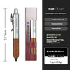 Tanose Night Series Little Fat Pen con cuerpo de metal plateado y agarre de palo de rosa con borde plateado.