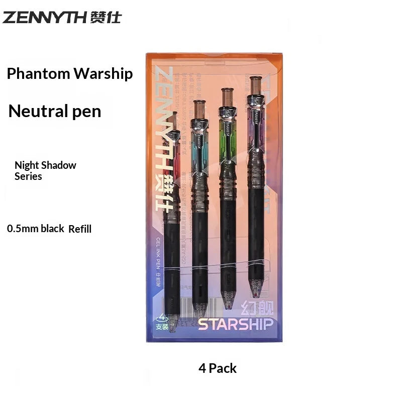 A pack of Zenyth Phantom Warship Neutral pen refills in black and green colors.