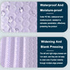 Purple padded bubble mailers with self-seal closure featuring waterproof and moisture-proof outer film and widening blank pre