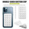 A double-sided suction cup phone back mount featuring multiple silicone suction pads for secure placement.