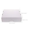 Caja rectangular blanca para almacenar cartas de trading, con dimensiones de 14.7 x 13.3 pulgadas.