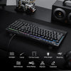 A black Redragon K515 Shiva wired RGB membrane gaming keyboard is shown on a dark surface with various feature icons below it