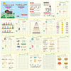 A set of guided writing practice books for preschoolers featuring numbers and letters.
