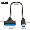 Black USB 3.0 to SATA adapter cable with connectors for hard drives and SSDs