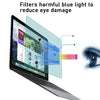 Anti-blue light matte screen protector applied to a laptop display, reducing blue light exposure.