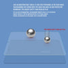 Two clear tempered glass screen protectors are shown on a blue background with spherical objects demonstrating protection.