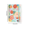 A5 spiral bound planner featuring floral designs and monthly tabs.