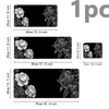 Three variations of floral design mouse pads showing different sizes and arrangements of roses and peonies.