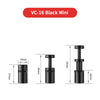 Black mini VC-16 GPU support bracket showing various dimensions and construction details.
