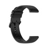 Black silicone watch band for Garmin and other smartwatches.