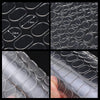 Close-up images showing various sizes and cross-sections of double-sided adhesive fixer pads.