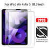 Two clear tempered glass screen protectors and an installation tool for an iPad Air 4 Air 5 10.9 inch
