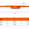 Diagram showing three types of adjustable woodworking marking compasses with dimensions for type A, B, and L.