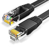 كابل إيثرنت CAT6 أسود مع موصلات RJ45 وأطوال مختلفة.