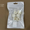 A clear plastic package containing six white magnetic cable organizer clips.