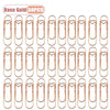 Set of 30 rose gold metal pen clips for notebooks and journals