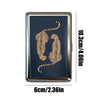 Vintage stainless steel card and cash case featuring a leopard print design.
