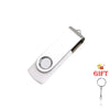 Silver metal USB 2.0 flash drive with a clip for durable and portable storage