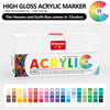 Box of GuangNa high-gloss acrylic markers featuring 72 colors for art and DIY projects