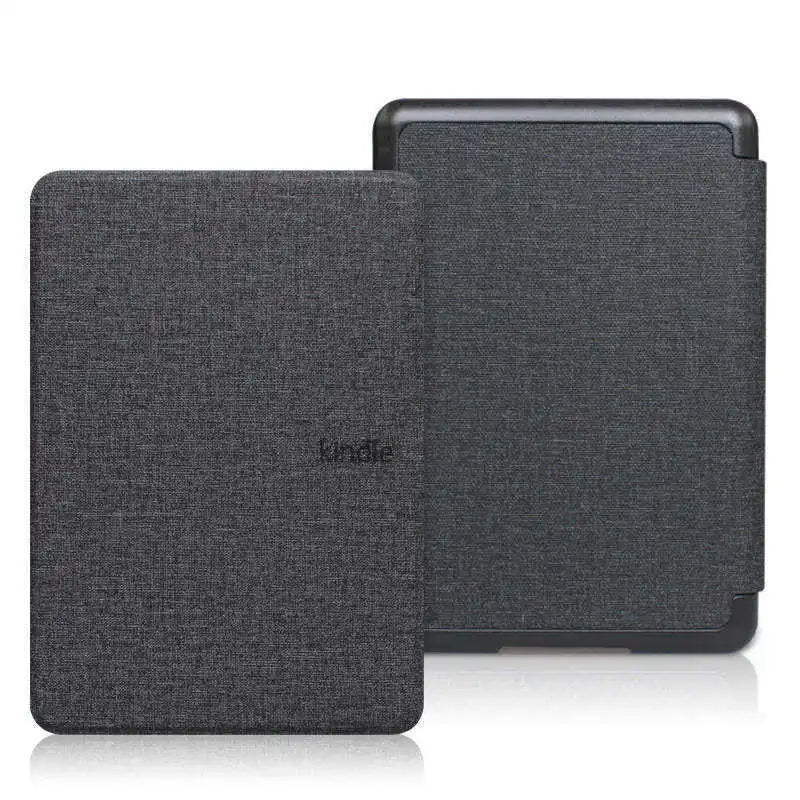 A dark gray magnetic protective case for a Kindle e-reader, shown from the front.