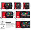 Set of acrylic brush markers with various colors and tips for DIY crafts