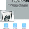 A screen protector demonstrating the paper-feel experience for writing, sketching, or drawing on an iPad.