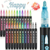 A set of 24 colored double line outline markers in various tips and colors.