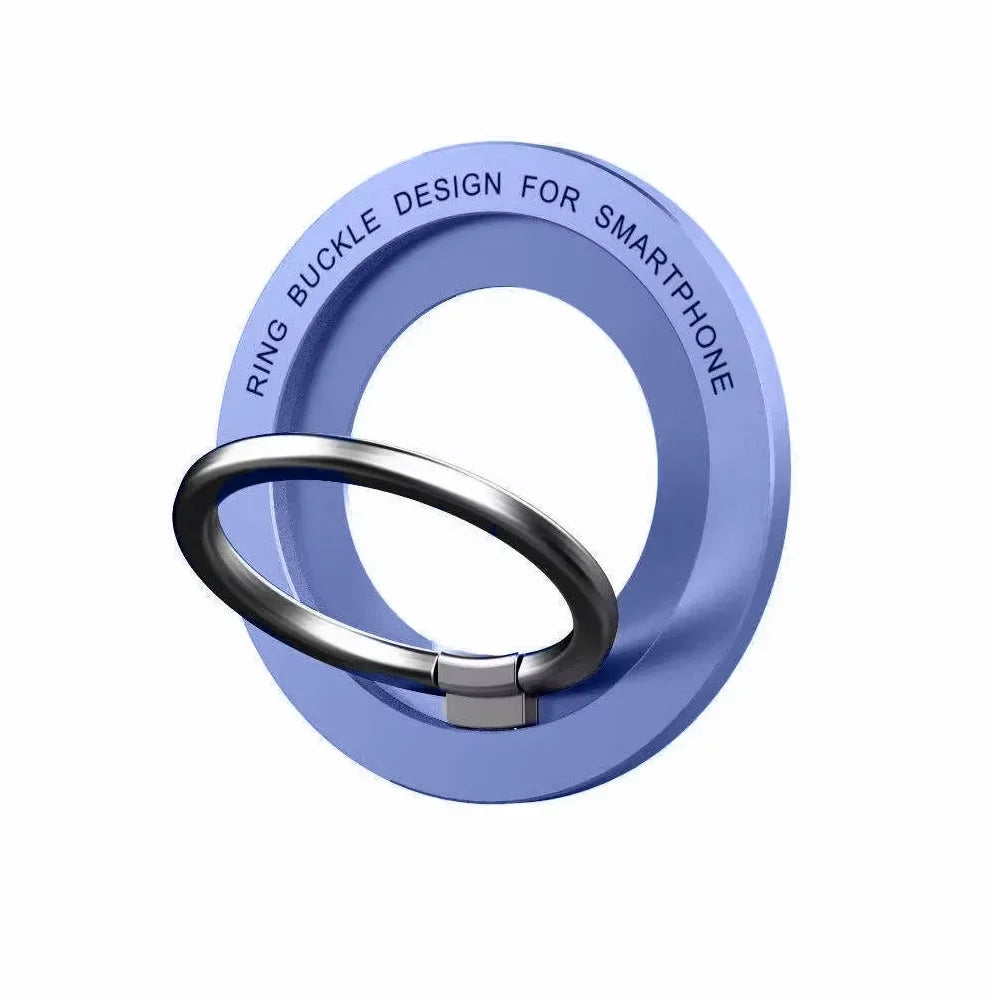 A purple ring buckle design for a smartphone magnetic phone holder stand.