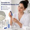A woman uses a portable reusable peptide beauty injector pen for professional beauty care.