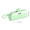 A light green portable DIY power bank shell with a hinged lid and a loop for carrying.