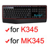 Black silicone keyboard cover for Logitech K345 and MK345 keyboards