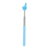 Stainless steel telescopic teaching pointer with a blue rubber finger