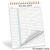 Cuaderno encuadernado en espiral con páginas rayadas para lista de tareas y horario semanal.