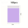 A rectangular purple waterproof self-adhesive courier mailer bag with a white top edge.