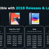 A comparison chart showing compatibility of a stylus pen across various iPad models and releases.