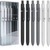 A set of black and white Morandi Gel Ink pens displayed in a clear packaging box.