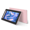 A pink XP-Pen tablet with a matte screen protector lying next to the tablet.