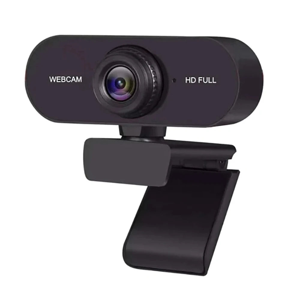 A black HD webcam device with a lens, labeled WEB CAM and HD FULL.