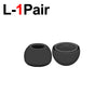Une paire d'embouts en silicone noirs pour AirPods Pro.