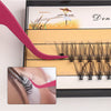 A close-up of macaron precision tweezers used for nail art and eyelash extensions, showing tips and a small illustration.