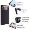 A black pocket-sized clipboard with a secure clip, featuring curved edges and a retractable hanging loop.