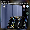 A blue silicone protective case and stand for an iPad Pro M4/M5, showing the device's interior.