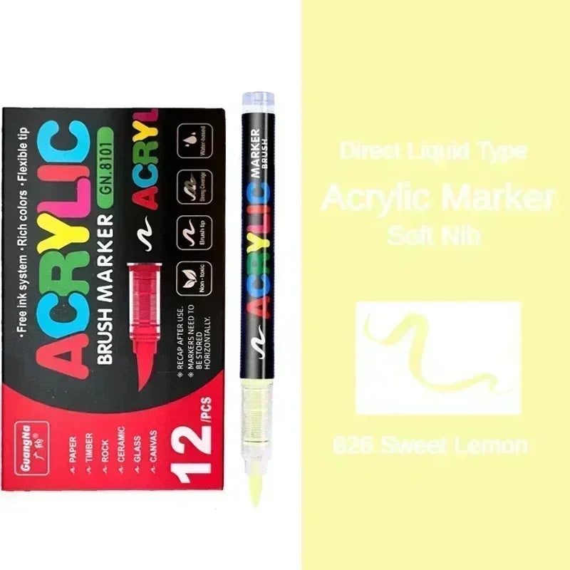 DIY Acrylic Art Markers - Vibrant Color Set