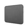 A gray slim laptop and tablet protective sleeve briefcase with a zipper.