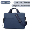 Dark blue laptop bag or sleeve designed for 15.6 inch laptops with a capacity of 42x30x6cm