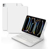 A white Magic Keyboard cover for an iPad is shown next to the original keyboard.
