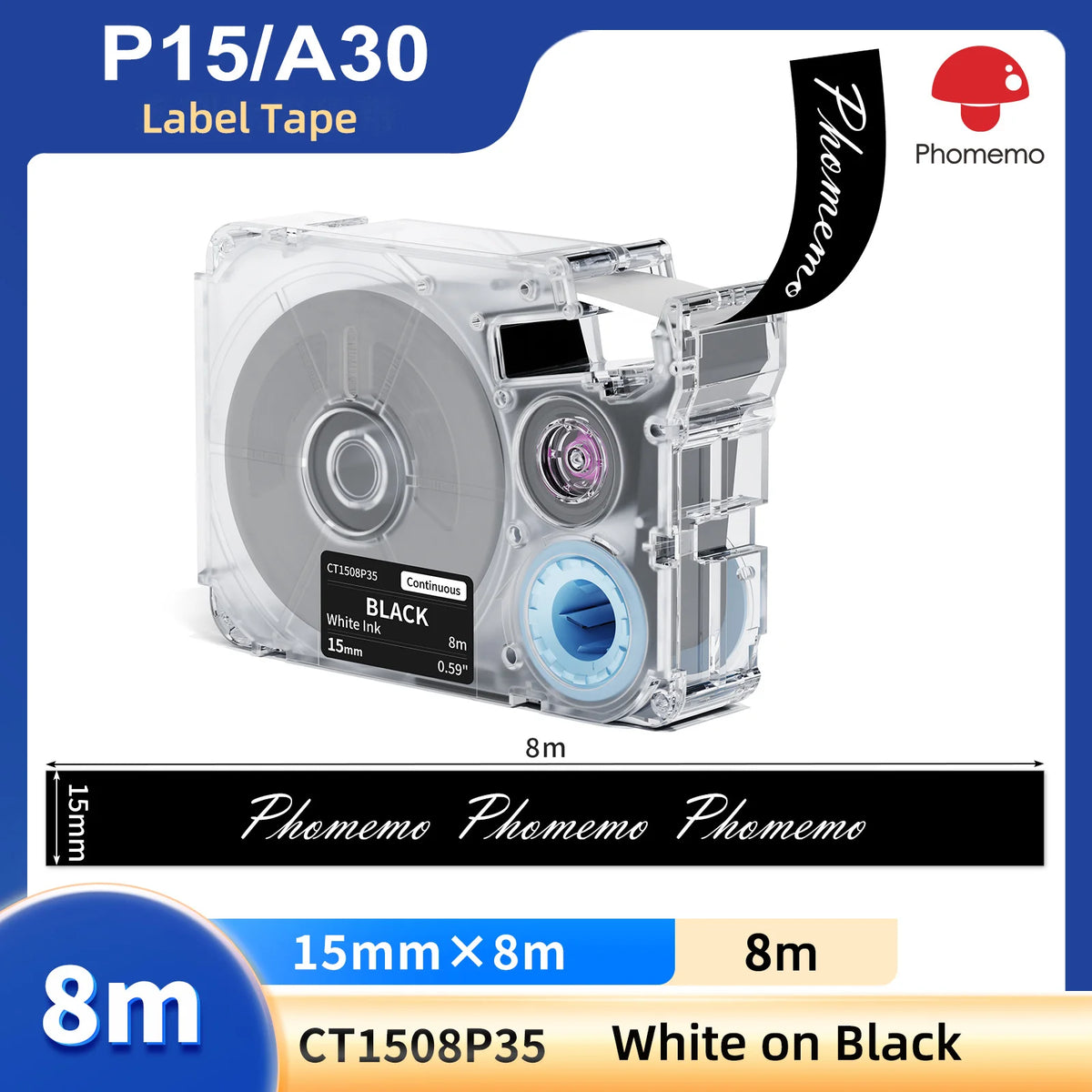 P15/A30 label tape and a smart Bluetooth label maker device for custom sticker creation